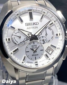 国内正規品 新品 SEIKO セイコー ASTRON アストロン 腕時計 5x チタン ソーラー GPS 電波 ワールドタイム カレンダー ホワイト SBXC063