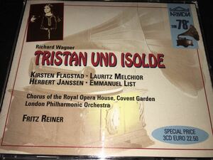 廃盤 ライナー ワーグナー トリスタンとイゾルデ フラグスタート メルヒオール リスト ロンドン コヴェントガーデン Wagner Tristan Reiner