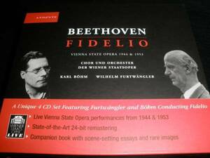 廃盤 4CD ベートーヴェン 歌劇 フィデリオ フルトヴェングラー ベーム メードル ウィーン Beethoven Fidelio Bohm Furtwangler Live