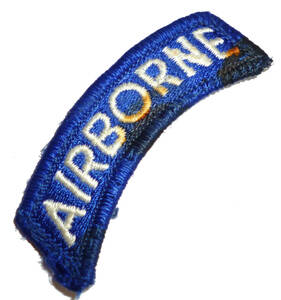 ■米軍実物USEDパッチ AIRBORNEタブ■BU