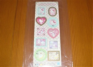 ハローキティ　サンリオキャラクターズ　記念切手　１シート　未使用　82円X１０枚　グリーティングキャラクターズ　Hello Kitty