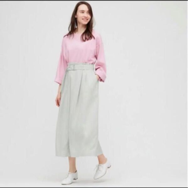 ユニクロ ロングスカート ベルト付き