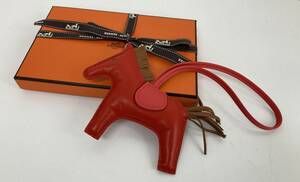 # new goods Herms/ Hermes Rodeo horse charm MM red tea including carriage #