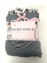 新品■BCBG GIRLS 女の子 パジャマ 4点セット もこもこ あったかい♪ M 10/12 10-12歳 豹柄 ピンク_画像1