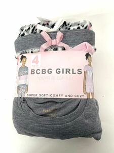 新品■BCBG GIRLS 女の子 パジャマ 4点セット もこもこ あったかい♪ M 10/12 10-12歳 豹柄 ピンク