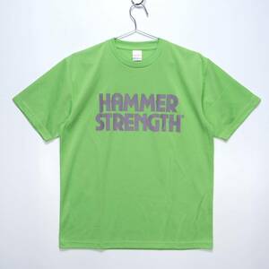 【送料無料】HAMMER STRENGTH(ハンマーストレングス)/半袖ドライTシャツ/ウェイトリフティング/トレーニング/グリーン/Lサイズ