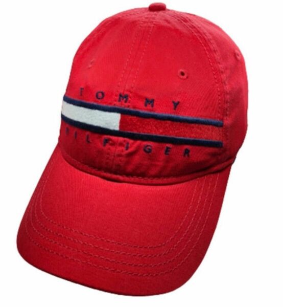 TOMMY HILFIGER キャップ 帽子 ワンサイズ アップルレッド 野球帽 新品未使用 タグ付き