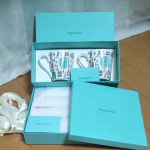 ティファニー TIFFANY&Co TIFFANY ５thアベニューペアマグカップTIFFANY&Coペアプレートセット新品未使用