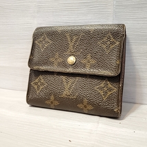 1565 即決 LOUISVUITTON ルイヴィトン ポルトモネ ビエ カルトクレディ モノグラム 三つ折り 財布 コンパクト ウォレット Wホック_画像1