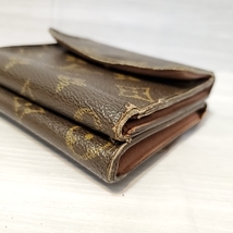 1565 即決 LOUISVUITTON ルイヴィトン ポルトモネ ビエ カルトクレディ モノグラム 三つ折り 財布 コンパクト ウォレット Wホック_画像3