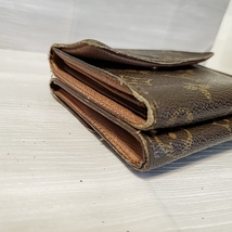 1565 即決 LOUISVUITTON ルイヴィトン ポルトモネ ビエ カルトクレディ モノグラム 三つ折り 財布 コンパクト ウォレット Wホック_画像4