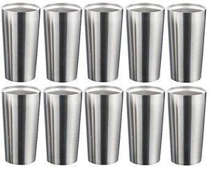 * high tech vacuum two -ply structure stain tumbler ( capacity approximately 450ml)10 piece stainless steel 18-8 made . for new goods 