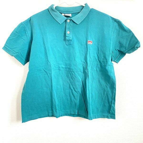 希少品　マルボロ marlboro★イタリア製 ポロシャツ 半袖シャツ 　size48　グリーン 緑 カジュアル　タバコ ◎13-22