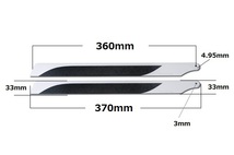 ★TAROT 370mm カーボン メイン ブレード 1セット　T-REXなどに　._画像2