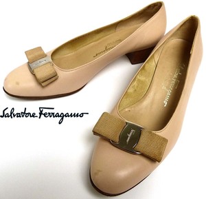 イタリア製 サルヴァトーレ フェラガモ / Salvatore Ferragamo ヴァラリボンレザーパンプス 6C(23-23.5cm相当)(レディース)6i-1-035