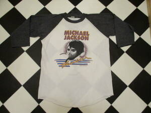 80's マイケル ジャクソン MICHAEL JACKSON スリラー Tシャツ 七分袖 ビンテージ バンド ロック