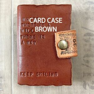 【匿名配送】カードケース カード入れ ブックモチーフ 茶色 ブラウン 20枚収納