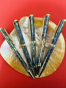 ボールペン　天然貝殻　アワビ貝　パールシェル　白蝶貝殻　黒蝶貝殻手作り　数量限定9