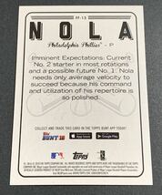 2016 Topps Bunt Future of the Franchise Aaron Nola FF-13 RC Rookie Phillies MLB アーロンノラ　ルーキー　フィリーズ　インサート_画像2