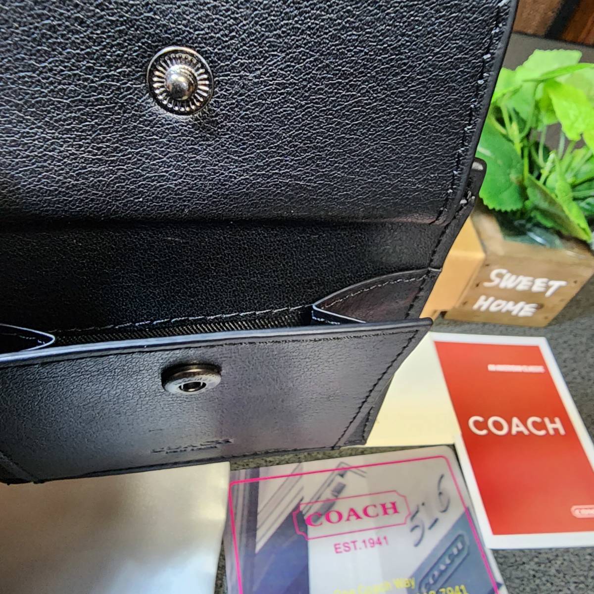 新品・未使用】コーチ 財布 COACH 二つ折り メンズ ブラック | JChere