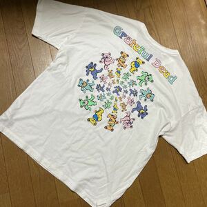 グレイトフル・デッド　Tシャツ GAP Mサイズ　ベアー　レインボー　サークル　バンド　古着　バンT 白