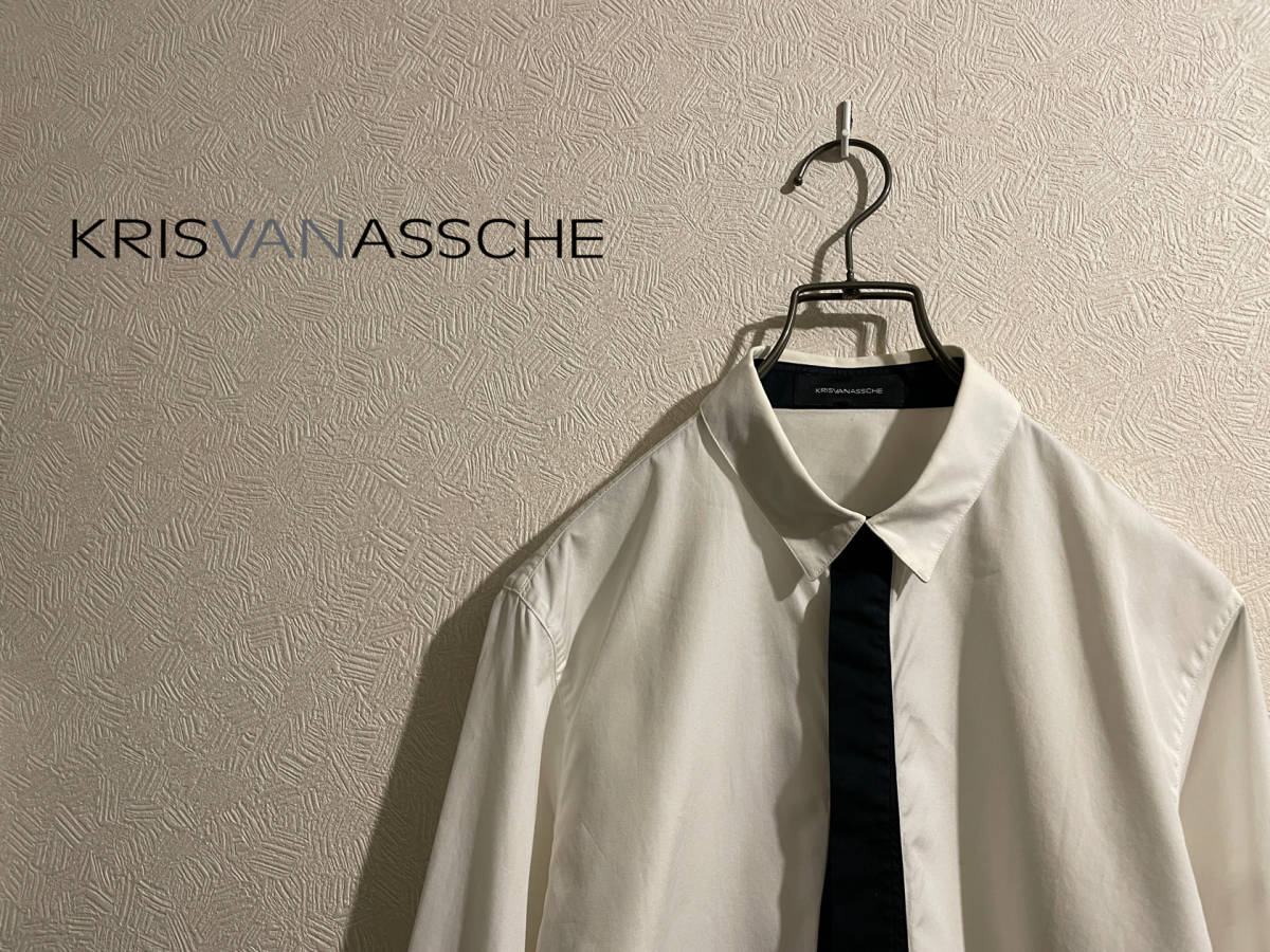 イタリア製 KRIS VAN ASSCHE ネクタイ フロント シャツ-