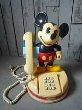 Qi195 1980年代 ヴィンテージ ディズニー ミッキーマウス 電話 稀少 old DISNEY vintage mickey mouse phone RARE DK-64IP 80s 昭和レトロ_画像1