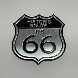 エンブレム アルミ 【ルート66】 HISTORIC ROUTE 66 US キャデラック ジープ シボレー クライスラー