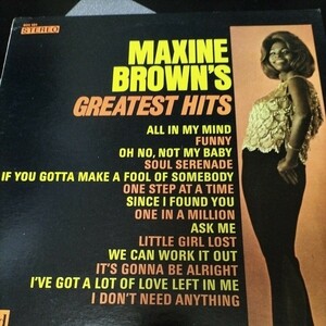 MAXINE BROWN 'S GREATEST HITS 　WAND WDS-684 1967 　ＵＳオリジナル
