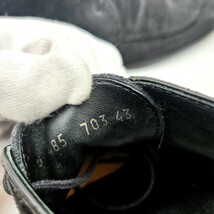 GIORGIO ARMANI ジョルジオ アルマーニ ビジネスシューズ 革靴 スエード Uチップ 外羽 ブラック サイズ43 メンズ 512-1_画像6