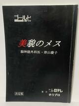 非売品 送料無料 藤原紀香主演 台本 ゴールド火曜ドラマ 美貌のメス 脳神経外科医津山慶子_画像1