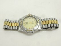 【Y-8011】稼動品 TAG HEUER タグホイヤー 954.406 200ｍ コンビ クォーツ QZ デイト ゴールド文字盤 電池交換済 現状品【千円市場】_画像7