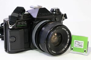 【同梱歓迎】実用■Canon AE-1 PROGRAM ボディ+FD 35mm F3.5S.C.■シャッター全速・露出計完動・鳴きなし・割れなし■JJ 283