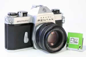 【同梱歓迎】実用■ペンタックス PENTAX SPOTMATIC II ボディ+SMC TAKUMAR 55mm F1.8 M42■シャッター全速完動・露出計不良■6231