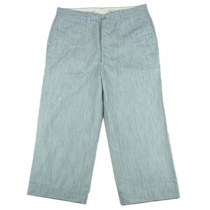 AT LASTa Trust stripe button fly military chino pants gray series 36[ used ]