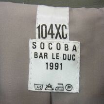 フランス陸軍 FRENCH ARMY SOCOBA BAR LE DUC COAT ミリタリー ステンカラー ダック コート カーキ系 サイズ表記無【中古】_画像4