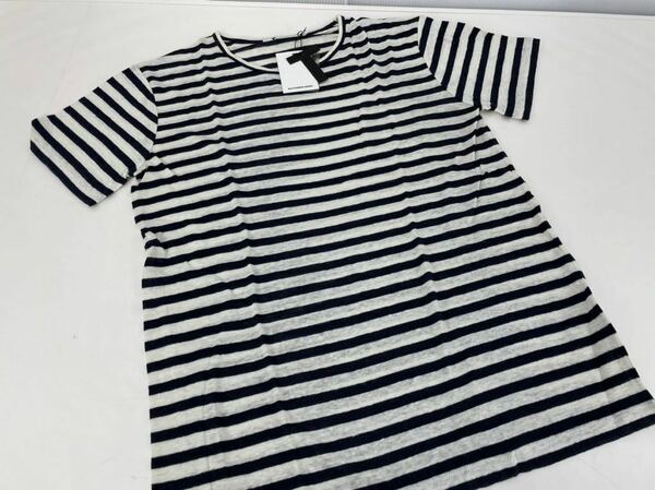 T by ALEXANDER WANG ティーバイアレキサンダーワン Linen＆Silk　Tシャツ　400211P13 INK&IVORY/XSサイズ　定価￥16,500