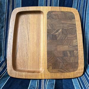 80s dansk designs denmark ihq wood tray 80年代 ダンスク 木製 皿 トレー Jens Quistgaard イェンス クイストゴー チーク材 寄木細工