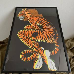 60s 70s tiger lady silkscreen poster 60年代 70年代 サイケデリック ポスター アメリカ製 シルクスクリーン psychedelic silkscreen