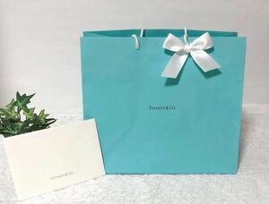 ティファニー「TIFFANY&Co.」ショッパー マチ広め (2418) 正規品 付属品 ショップ袋 ブランド紙袋 長財布箱・小さめバッグ可 折らずに配送