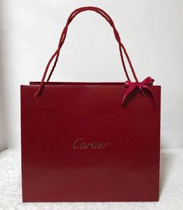 カルティエ「Cartier」ショッパー (1839)正規品 付属品 紙袋 ショップ袋 ブランド紙袋 リボン付き バッグ用 折らずに配送 わけあり