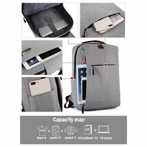 A558B☆新品ラップトップ USBバックパック スクールバッグ リュックサック 旅行デイパック レジャーバックパック_画像9