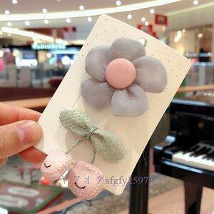 A249J* new goods hairpin hair accessory hair clip for children . hair clip child hair clip pretty design 2 point set * color /6 сolor selection B