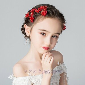 A294J* new goods hair accessory set pearl 4 piece set hairpin piano presentation child hair ornament flower simple formal 2 сolor selection B