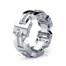 A316J☆新品人気指輪 輪の形 ダイヤモンド アクセサリー リング 透かし彫り オシャレ 色とサイズ選択可A_画像4