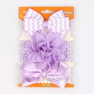 A247J* new goods hairpin BABY head band pretty child baby hair band he urban do ribbon hair band 3 point set newborn baby many сolor selection C