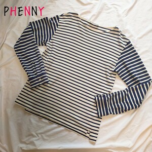 PHENNY ボーダー カットソー レディース 長袖 ブラウス シャツ ボーダーカットソー バスクシャツ ボーダーTシャツ フィーニー