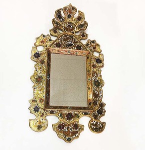(20 ten thousand jpy corresponding!) general merchandise shop buy goods! antique high class Asian ornament mirror #M-34