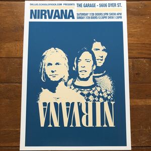 ポスター★ニルヴァーナ（Nirvana）1990 テキサス・コンサートポスター★カート・コバーン/ニルバーナ/グランジ