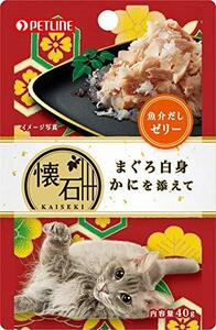 懐石 キャットフード レトルト まぐろ白身 かにを添えて 魚介だしゼリー 40グラム (x 12) (まとめ買い)